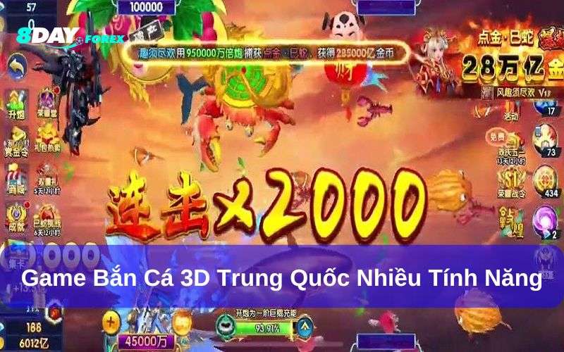 Tính năng nổi bật tại game bắn cá 3D Trung Quốc